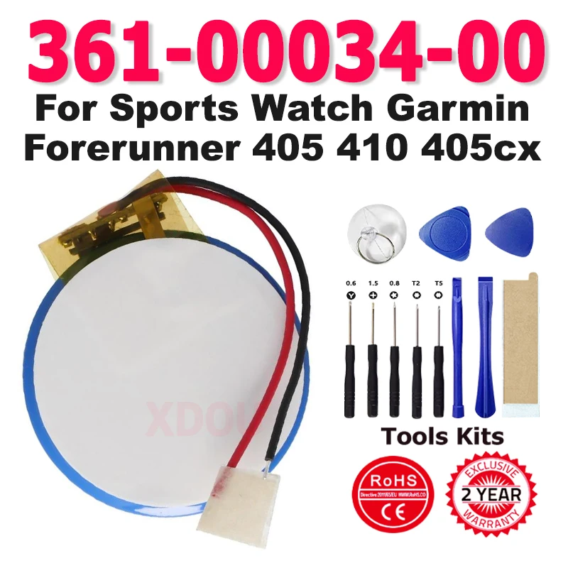 

361-00034-00 ROUTE JD PD3048 PD 3048 Rechargeable Battery For sports watch garmin Forerunner 405 410 405cx 361-00034-00