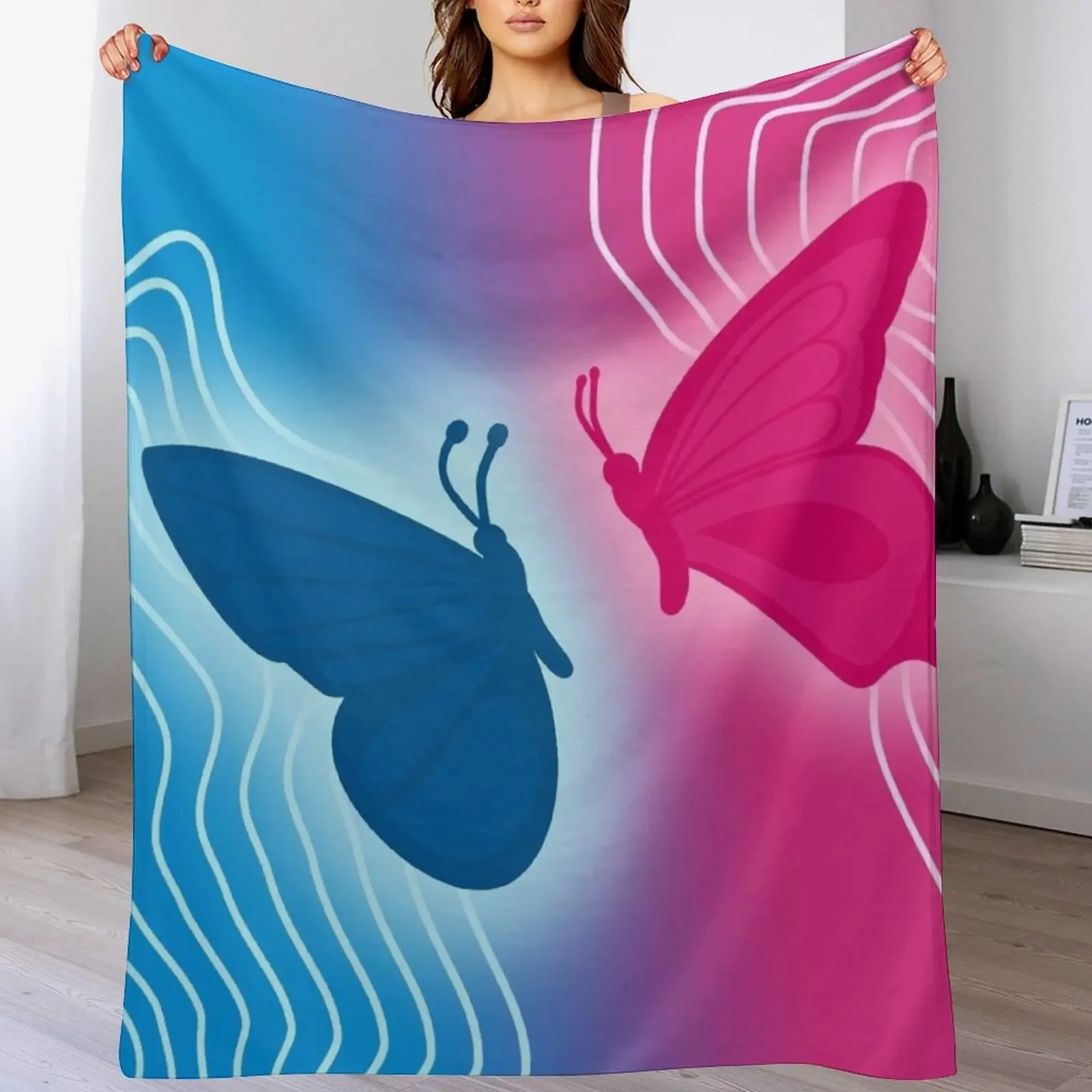 Hades and Persephone Butterflies Throw Blanket Cozy Throw Blanket Birthday Gift for Him Her