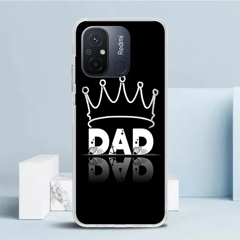 Dad And Baby Girl Boy Silicon Call Phone Case For Xiaomi Redmi 12 12C 10 10A 10C 9 9A 9C 9T 8 8A 7 7A 6 6A K60 K20 K40 Pro S2 K3