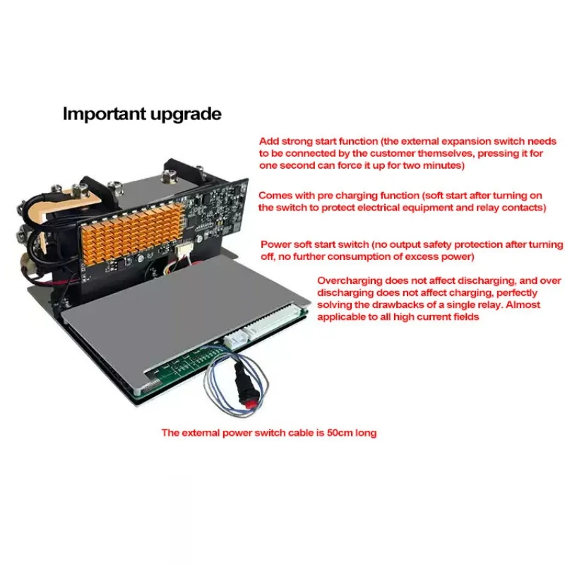 Heltecbms 3S4S-35S الجهد العالي التتابع BMS 32S Lifepo4 8S 13S 16S 24S 350A 500A 84V 96V 120V BMS التبديل الذروة الحالية 2000A 5000A