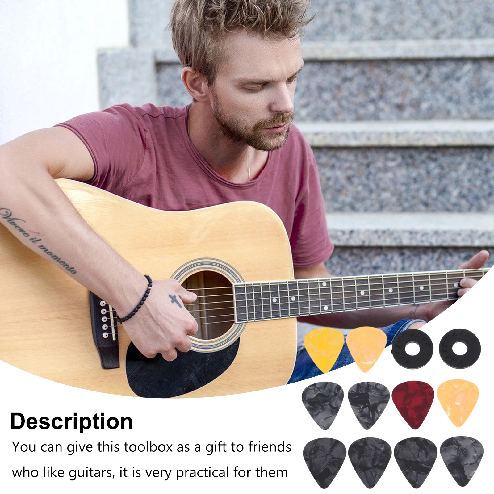 

Music Guitar Strap Electric Instruments Back Straps Fabric Shoulder Flat Head for