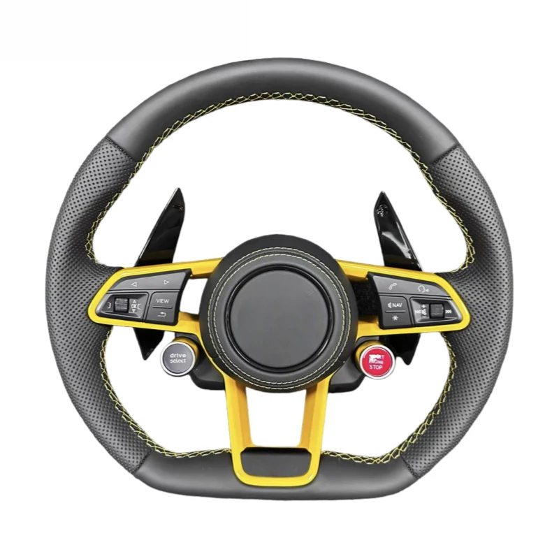 

For A8 S8 Sport Flat Leather Steering Wheel