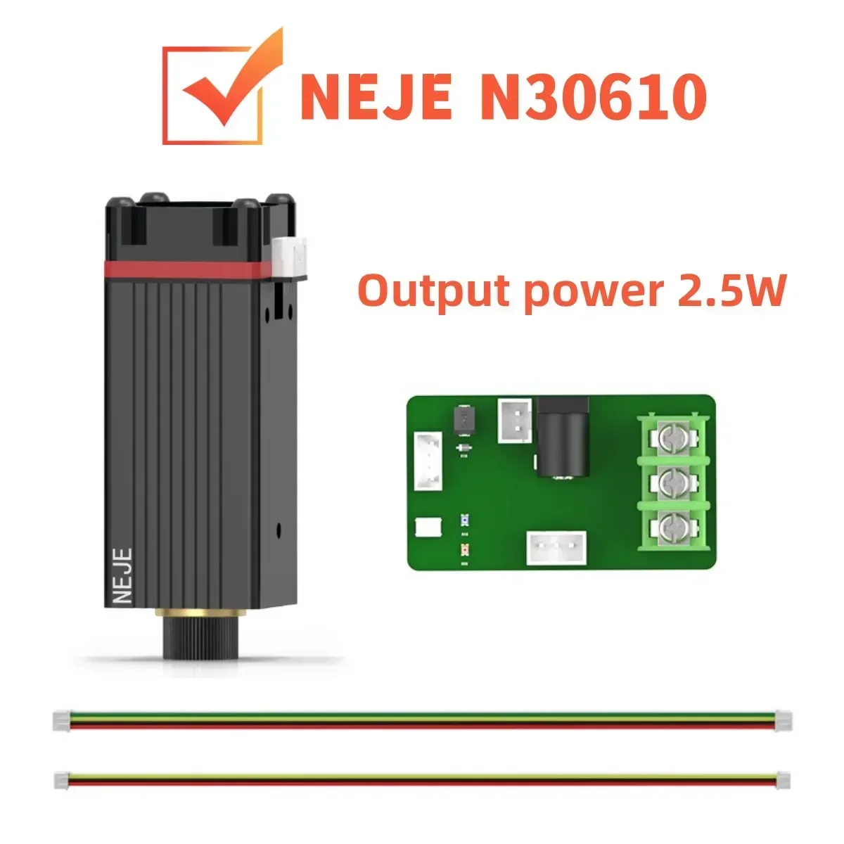 Módulo láser de alta potencia NEJE A40630/A40640/N30820/E40/E80 con boquilla de Metal asistida por aire 10-120W grabado/corte