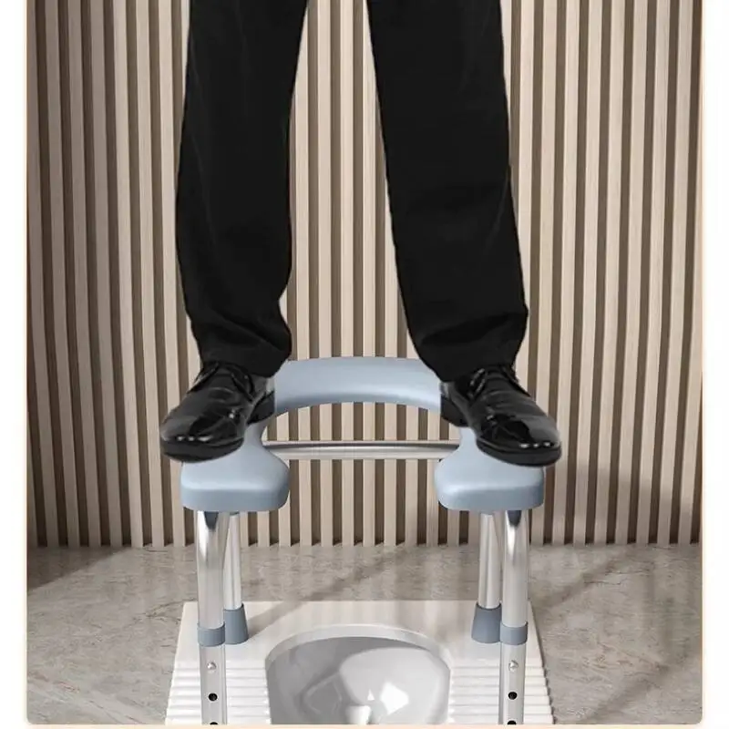 No Toilet U-Cut Design Squat-to-Sit modern Stool Renovation 4-Level Height Reinforced Bar Ultimate Elderly/Pregnancy Aid Durable