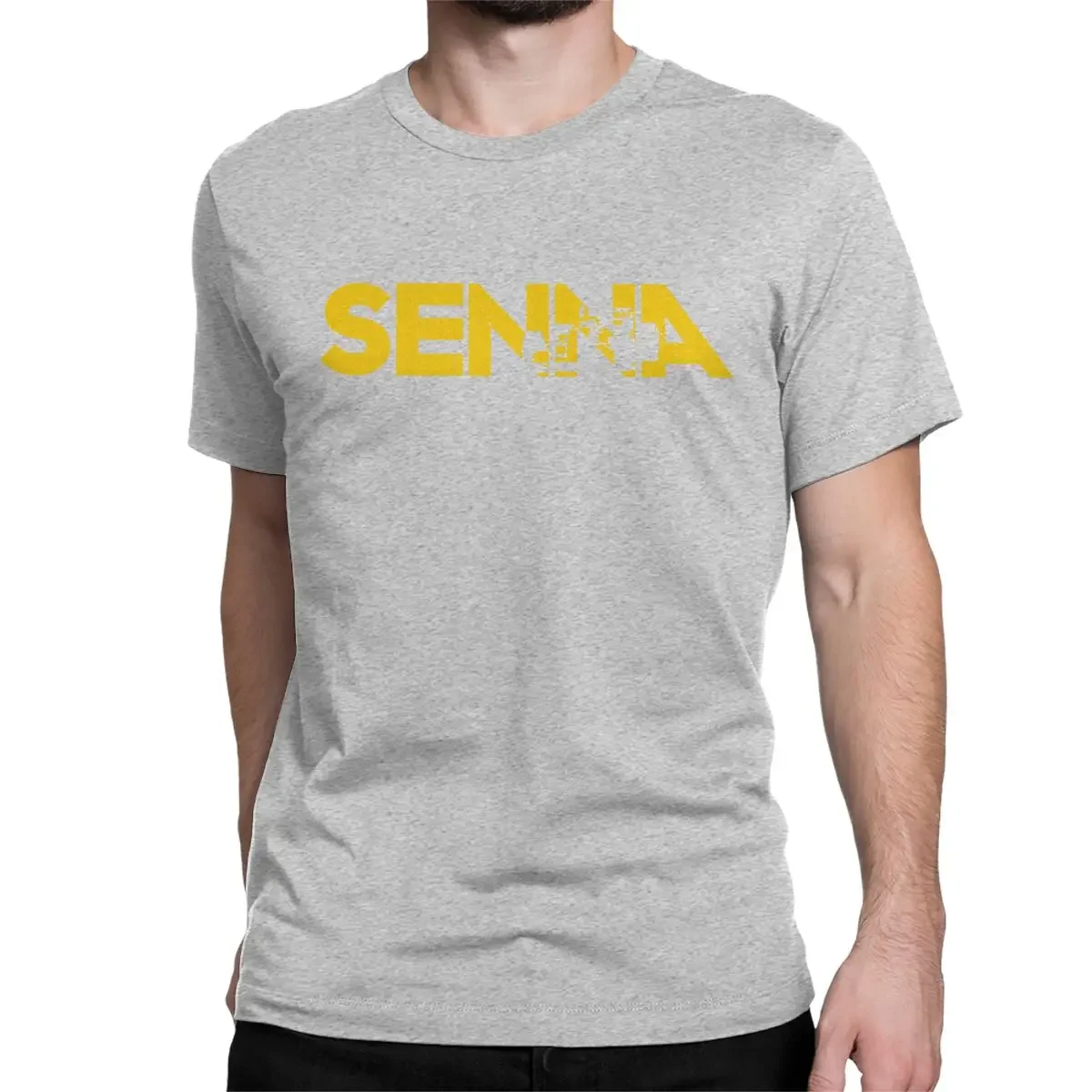 Ayrton Senna Men's  lnformal tops Racing Car Hipster Sleeve Round Neck Cotton Clothes harajuku summer crewneck manga Hot salenew