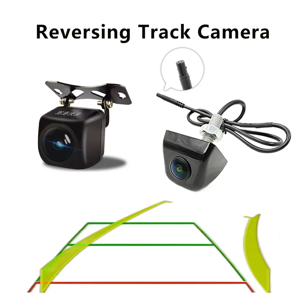 Car Dynamic Trajectory Parking Line Car Rear View Reverse Night Vision Backup Track Camera Universal