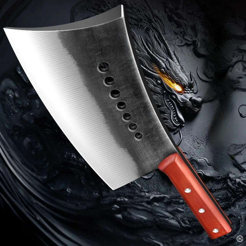 

BAKULI-1pcs commercial bone cutting knife, butcher specific meat cutting knife, chopping knife forging household kitchen knife