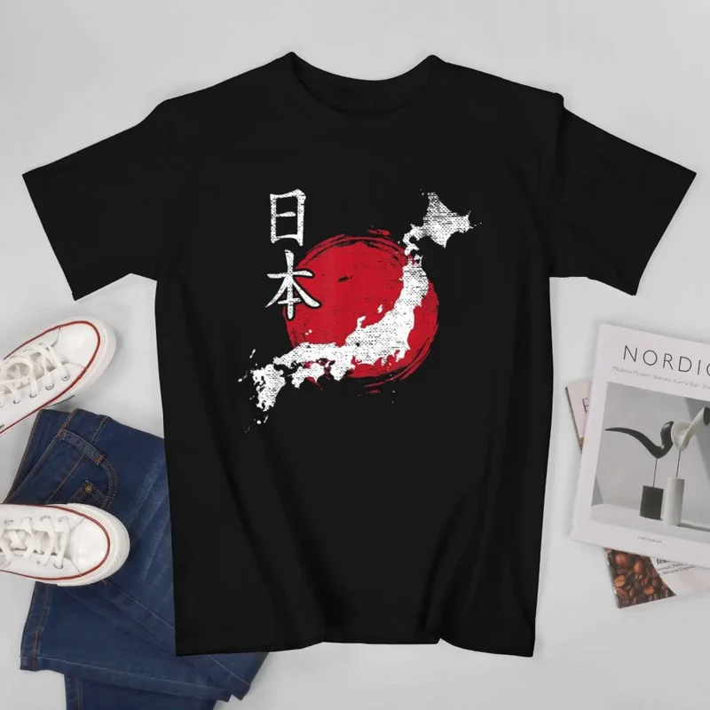 

Футболка Мужская/женская с японским флагом, круглым вырезом, 100% хлопок