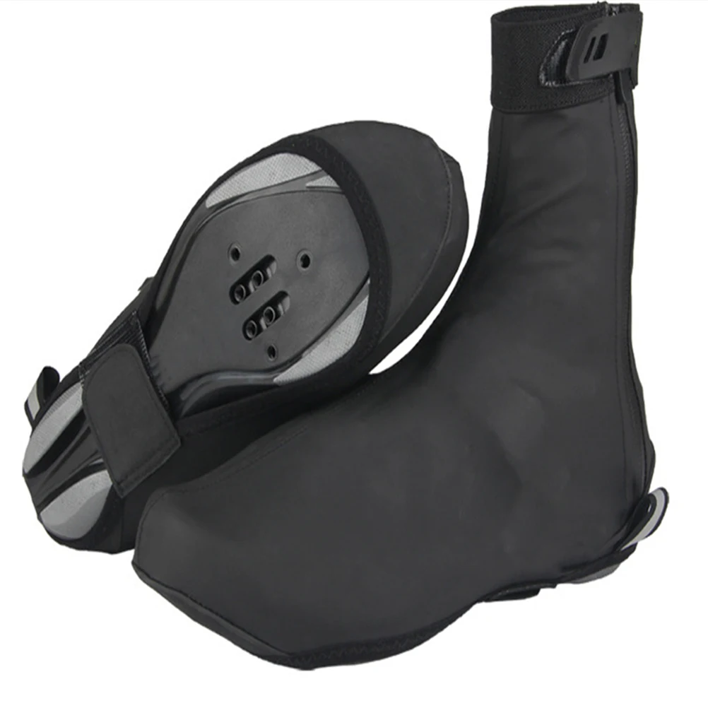 

1 Pair Cycling Shoe Cover Waterproof Windproof Dustproof Reflective Zipper For Men Women Mountain Bike Overshoes