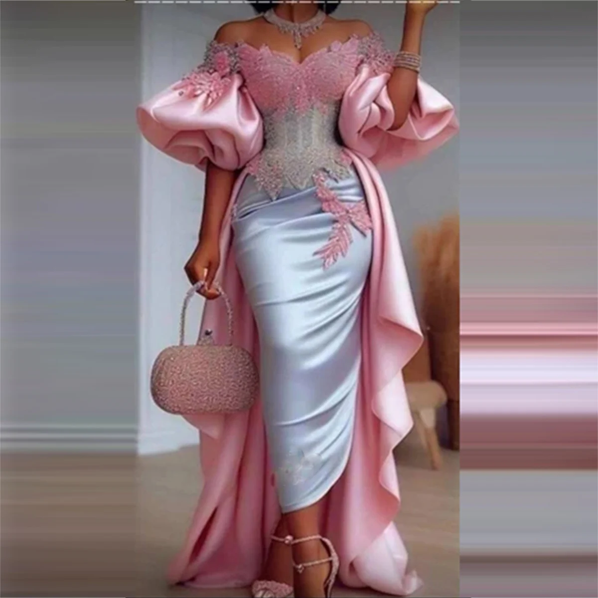 Pink Aso Ebi Lace A… - image
