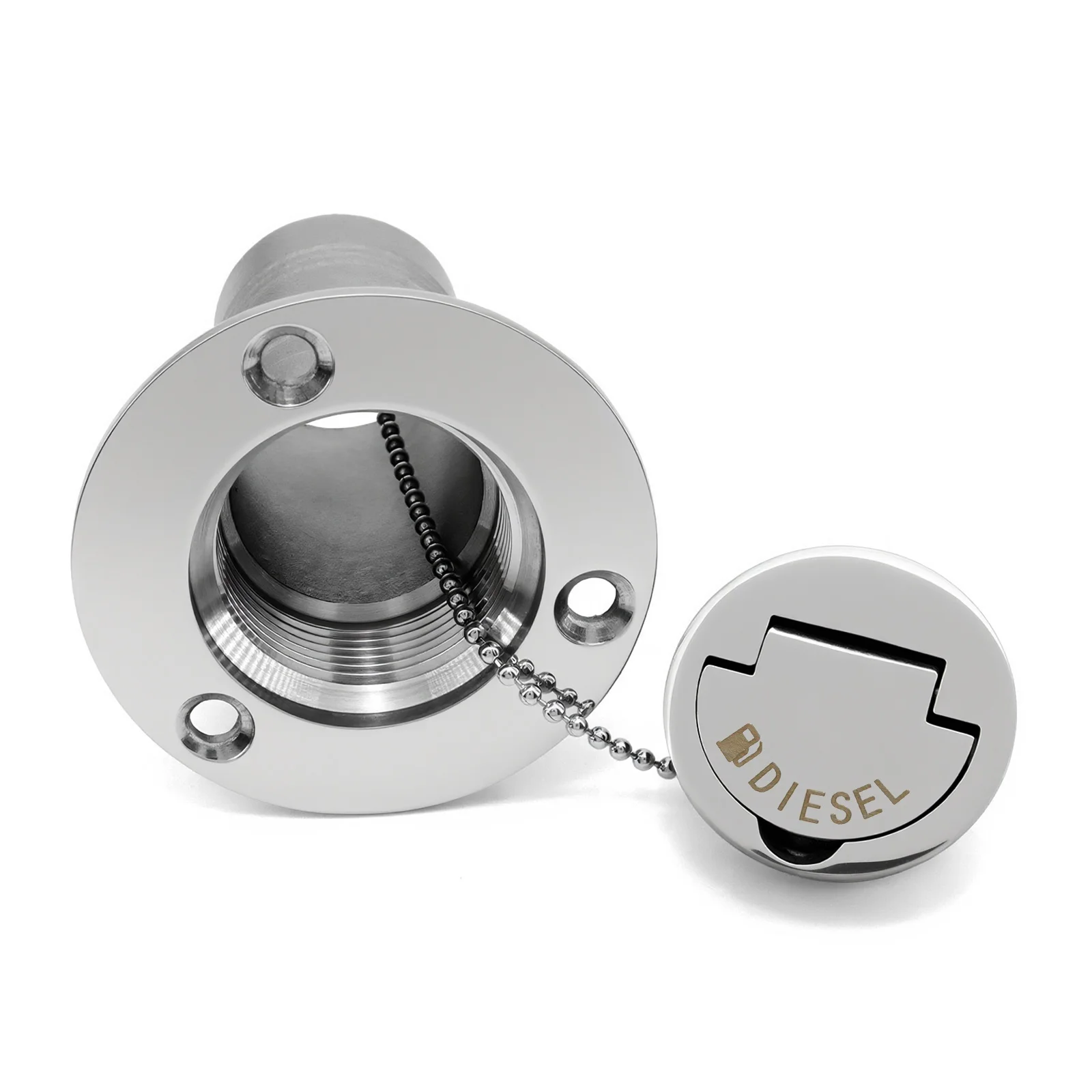 38mm/50mm Edelstahl-Deckfüllkappe für Kraftstoff, Diesel, Gas, Abwasser, Deckfüllkappen für Marine-Bootszubehör – Detail 10