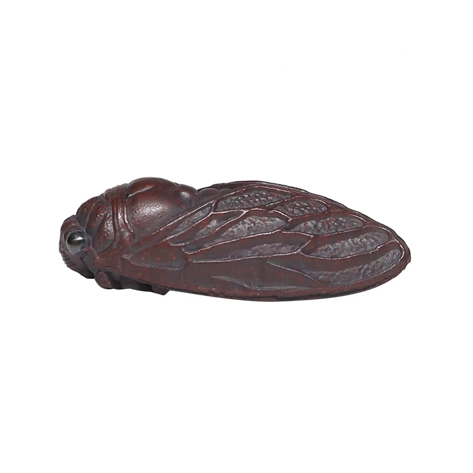 Mini Cicada Figurine Purple Clay Animal Statue Home Decorative Figure Table Decoration Crafts for Bookshelf Office