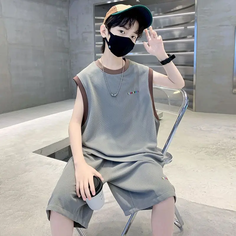 سترة وشورت صيفي من عمر 8 إلى 10 سنوات ملابس للأولاد ملابس للأولاد 14 سنة للأطفال تي شيرت من 12 مجموعة غير رسمية قمصان علوية 7 #5