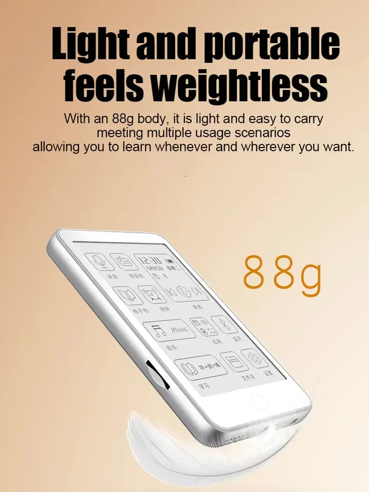 Famue Bf01 شاشة حبر قارئ الكتب الإلكترونية مشغل MP3 موسيقى رياضية بدون فقدان صوت بلوتوث 5.3 عمر بطارية طويل مسجل تشغيل #3