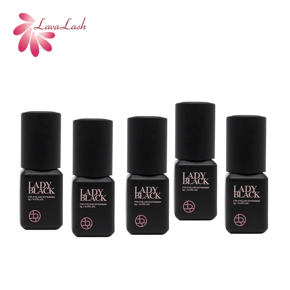 5ml Original Korea Lady colla per Extension ciglia nera colla per ciglia finte ad asciugatura rapida oltre 6 settimane a bassa irritazione