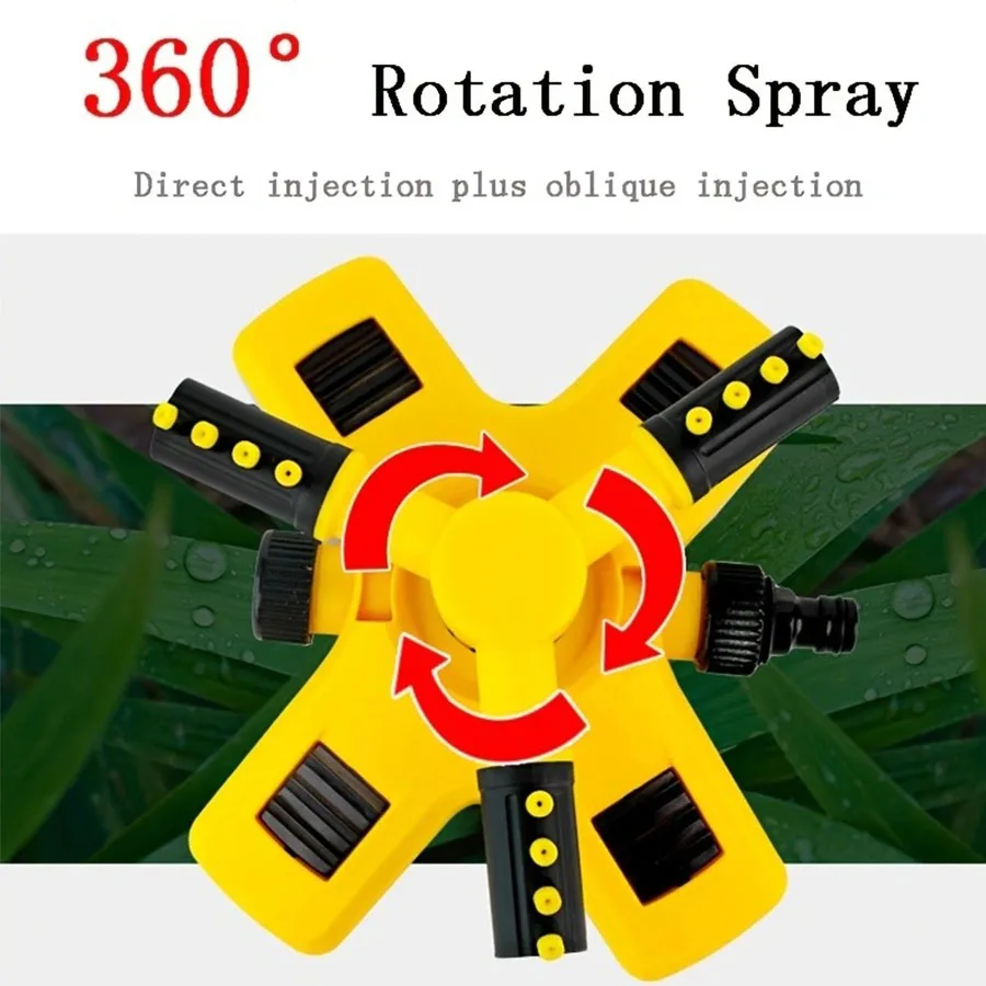 360-Degree Automatic Rotating Sprinkler, Nursery Irrigation Three-Way Rotating Sprinkler, Serial Sprinkler, Watering Flowers
