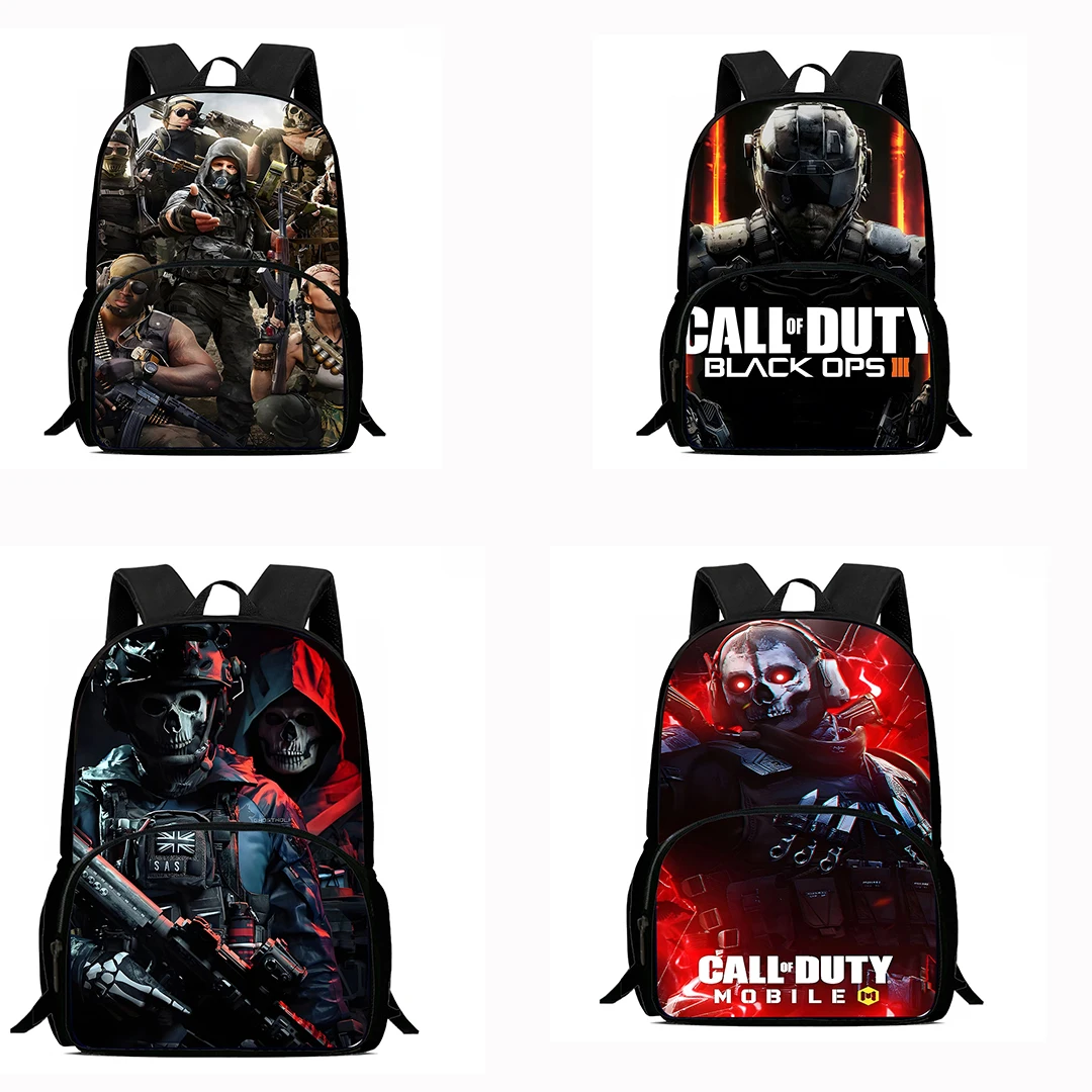 Mochilas de juego Call of Dutys para niños y niñas, regalo de cumpleaños para estudiantes, bolsas escolares de gran capacidad para acampar, mochila duradera