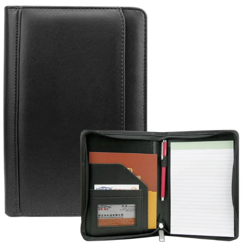 

Multifunctional 385/382 A5 Conference Folder Business Stationery Folder Leather Contract File FoldersTravel Document Folder