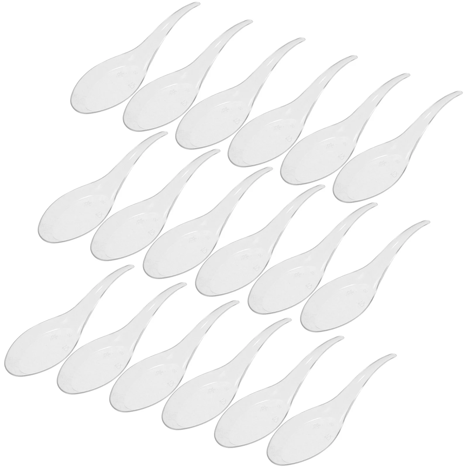 

100Pcs Transparent Mini Appetizer Spoons 4.7 Inch Plastic Tasting Spoons for Desserts Sushi Soups Dipping Sauces Catering