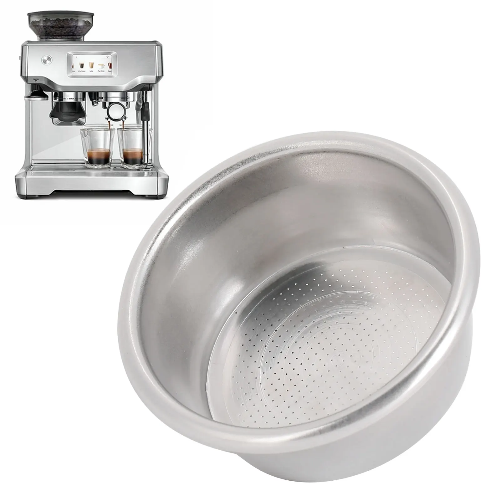 53mm Stainless Steel Coffee Filter Basket Espresso Machine Dripper Portafilter Coffee Maker Strainer Coffee Puck Screen
