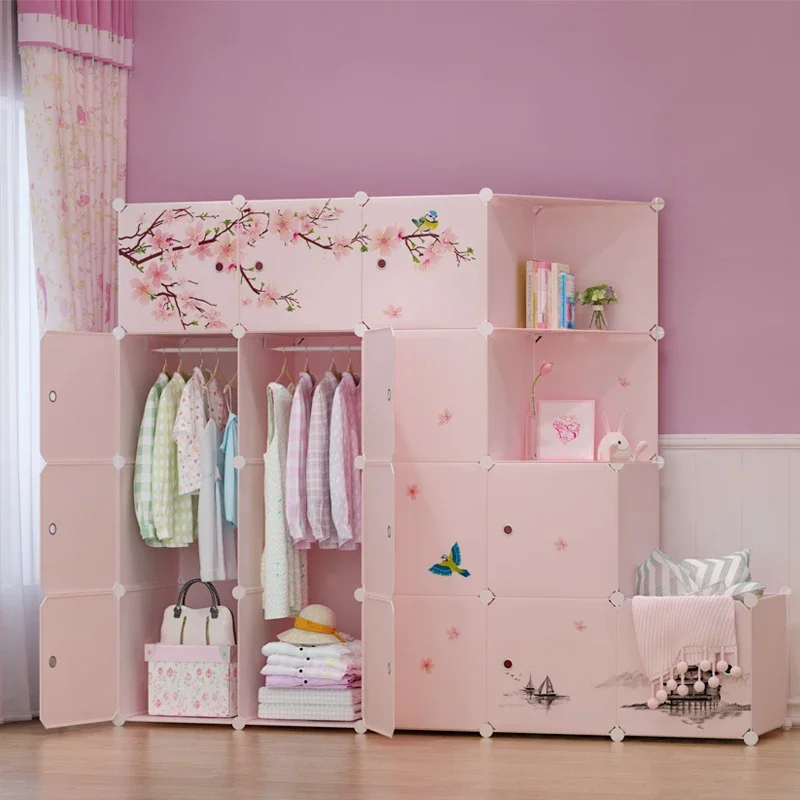 Modern Simple Wardrobe Clothes Storage Bedroom Minimalist Nordic Wardrobe Jewelry System Modular Plastic Armario Salon Furniture