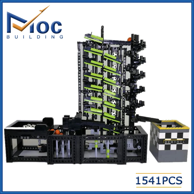 MOC Building Blocks GBC Module Staggered Lift Motor Technology Bricks Universal Sports Model Creative Puzzle Toy Collection Gift