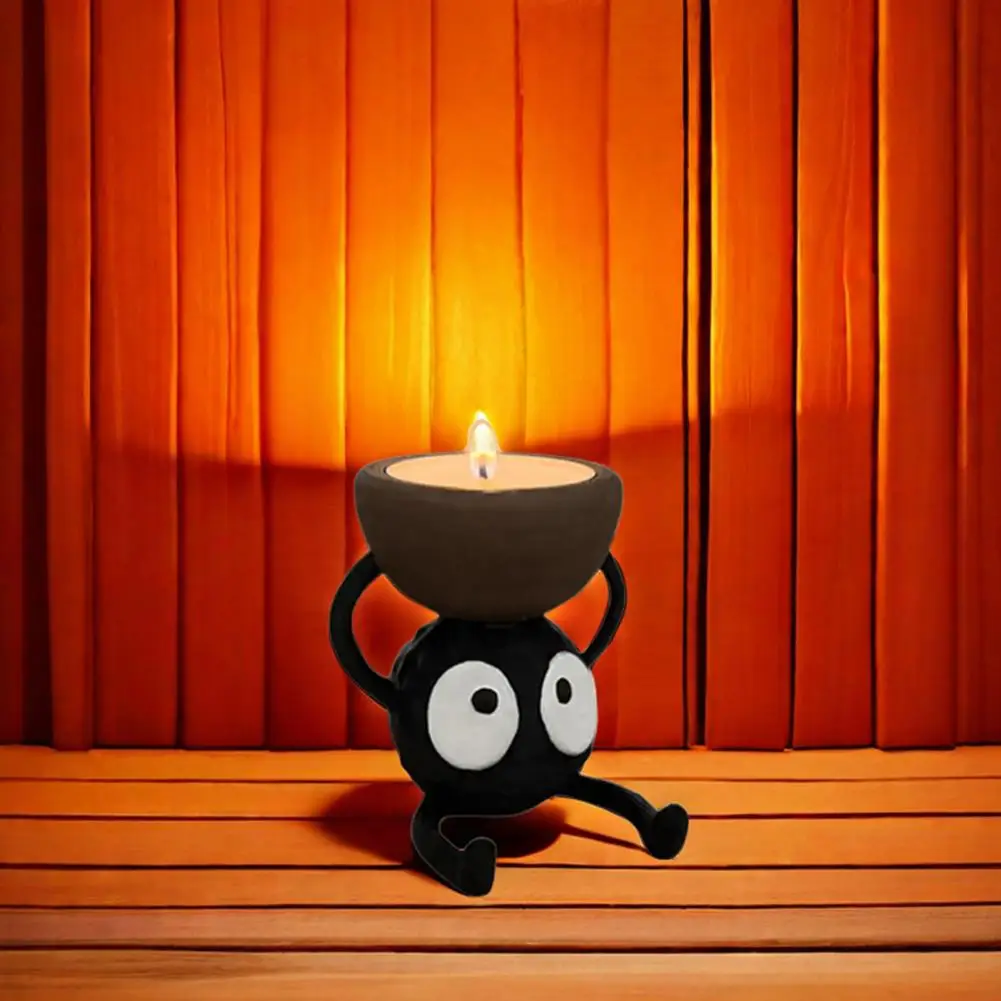 Tealight Candle Holder Briquette Elf Candle Holder 3d Printed Cartoon Briquette Elf Ghost Candle Holder Tealight Stand