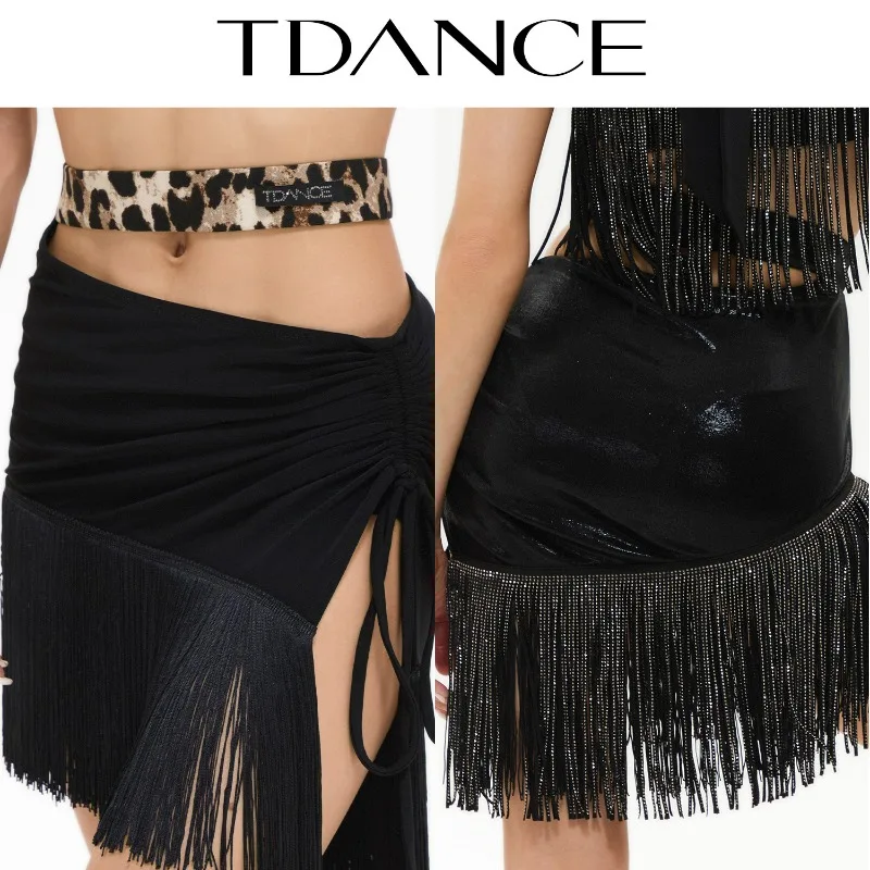 Abito da ballo latino da donna personalizzato [Mezza gonna con nappe con coulisse cava irregolare] Classe Performance per adulti GL-185