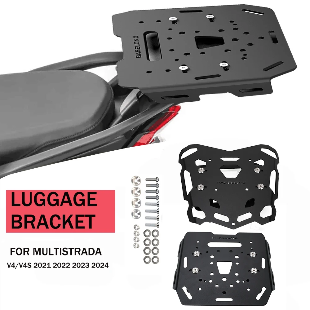 

MULTISTRADA V4S 2024 Rear Luggage Rack FOR DUCATI MULTISTRADA V4 2021 2022 2023 Carrier Case Top Box Support Holder Bracket