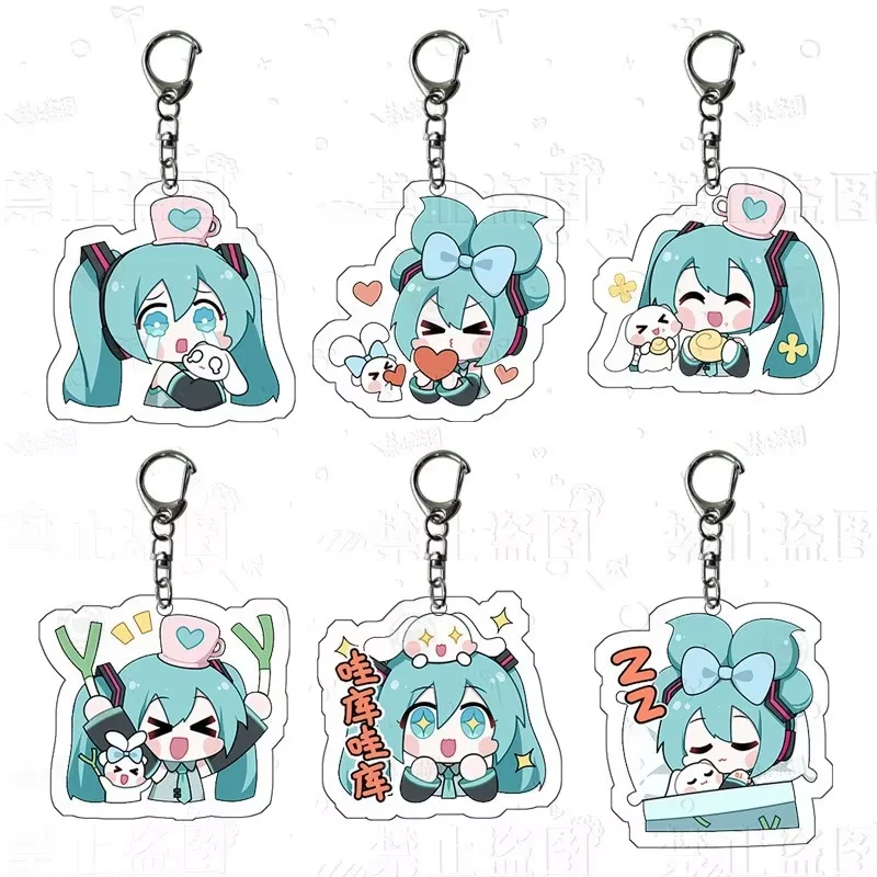 Acrylic Keychain Cute Girl Anime Peripheral Creativity Cute Backpack Pendant Decor Fashion Surprise Couple Toy Gift