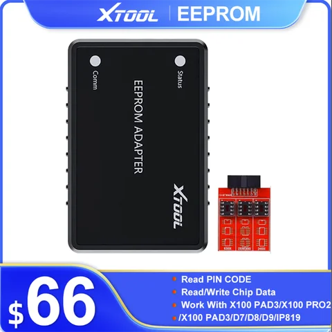 XTOOL EEPROM Adapter Read PIN CODE EEPROM Programmer Read/Write Chip Data Work With X100 PAD3/X100 PRO2/X100 PADS/D7/D8W/D9S