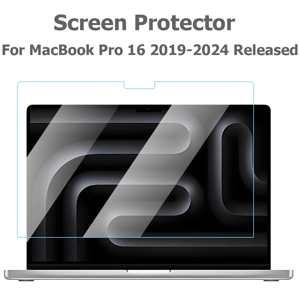

Screen Protector for MacBook Pro 16 2019-2024 Released Model A2141 A2991 A2780 A2485 A3403 A3186 Clear Laptop Tempered Glass