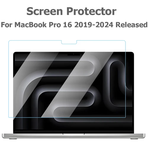 Protector de pantalla para MacBook Pro 16 2019-2024 lanzado modelo A2141 A2991 A2780 A2485 A3403 A3186 vidrio templado transparente para portátil