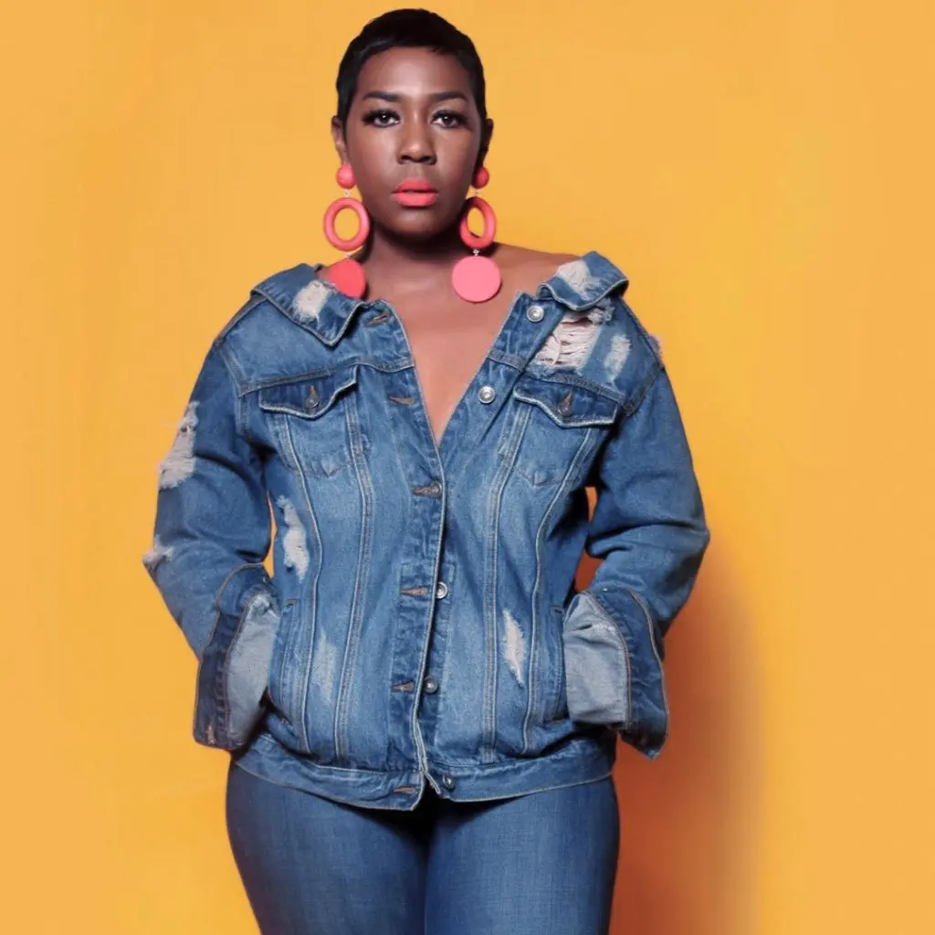 

Sexy Fashion Women's Long Sleeve Denim Jacket SMR9426 Platform Europe And America Style