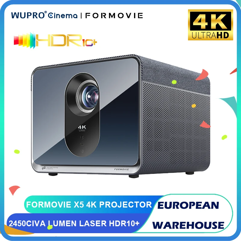 Formovie X5 4K Projector 4500ANSI Lumen For Home Laser Theater HDR10+Wifi6 3840*2160P Native Bright ALPD MEMC Fengmi Cinema