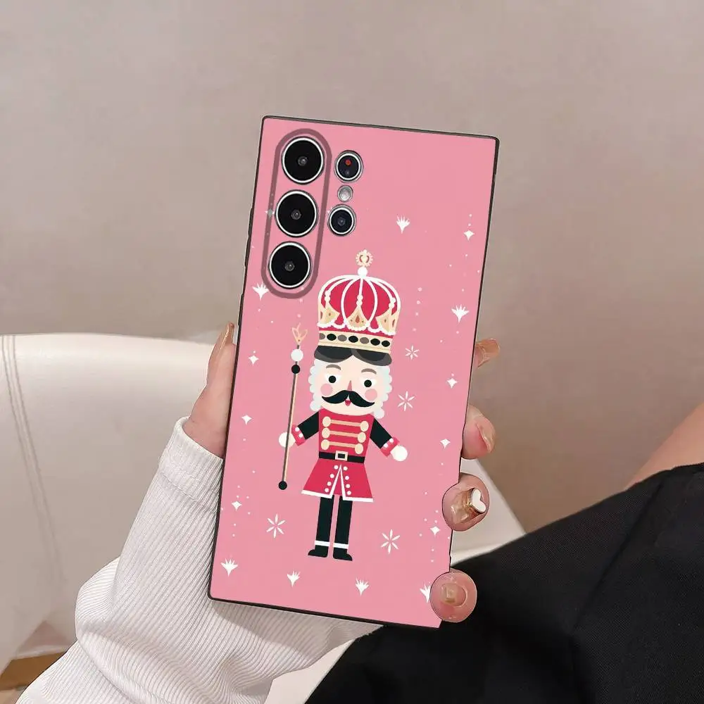 Cartoon Nutcracker Phone Case Skin-Friendly Soft TPU Case Compatible With Samsung S21/S22/S23/S24/S25 FE/Plus/Ultra