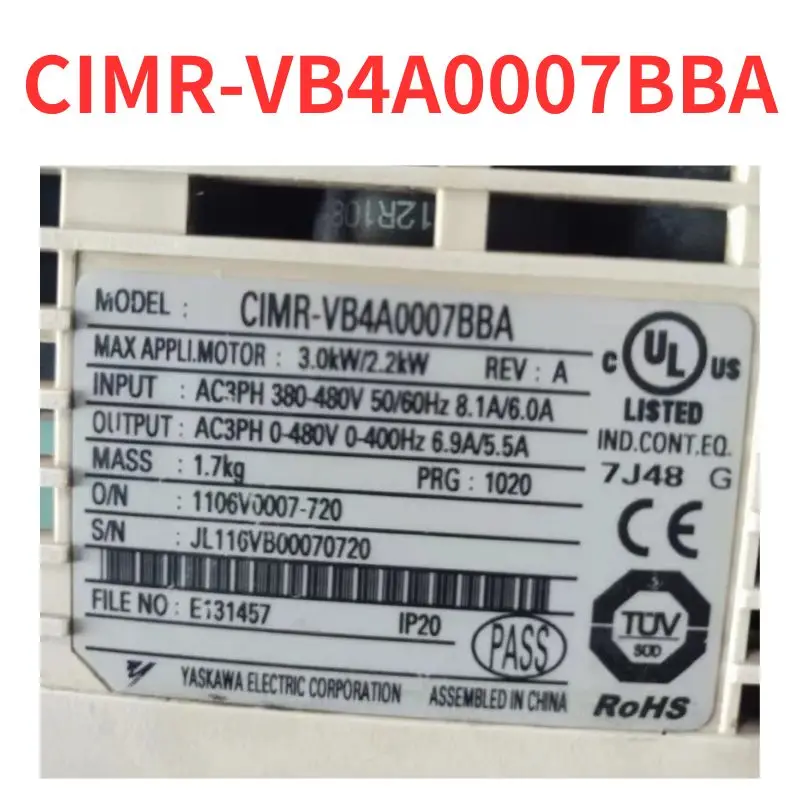 90% new  CIMR-VB4A0007BBA  frequency converter  tested OK