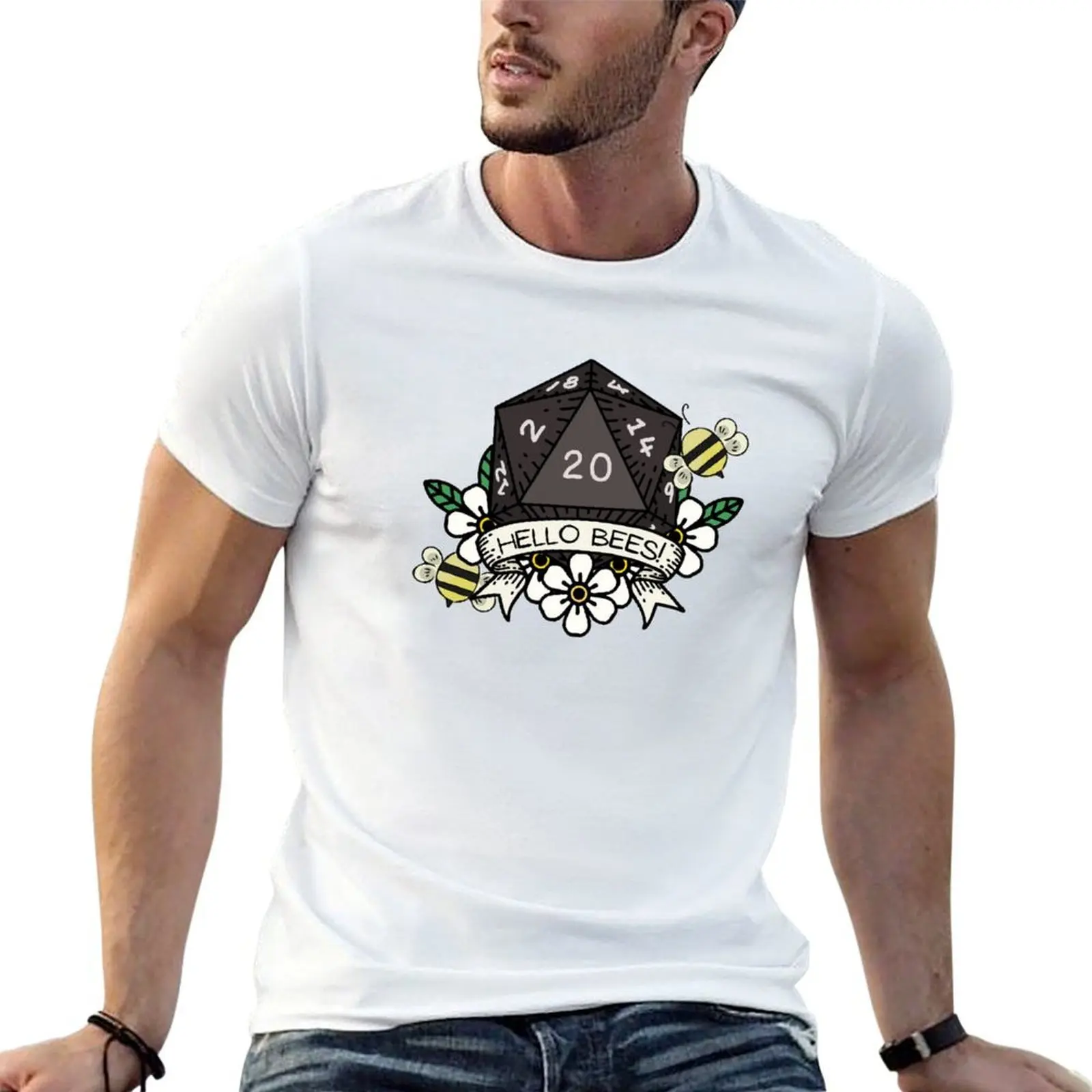 

Hello Bees! T-Shirt man graphic t shirt t shirts cotton 100% t shirts for man cotton T-shirt