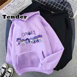 Jogos omori hoodies mulheres kawaii inverno quente streetwear engraçado dos desenhos animados hip hop harajuku moda unissex camisolas femininas 2022