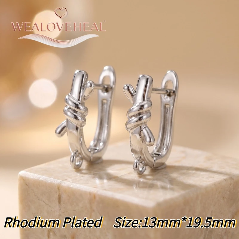 schmuckherstellung zubehör，Luxuriöse 18K Gold/Rhodium plattierte Leverback-Ohrringkomponenten aus Messing mit Pavé-Zirkonia, blauen Edelsteinen und gedrehten Ohrringhaken für DIY-Schmuckherstellung – Detail 18