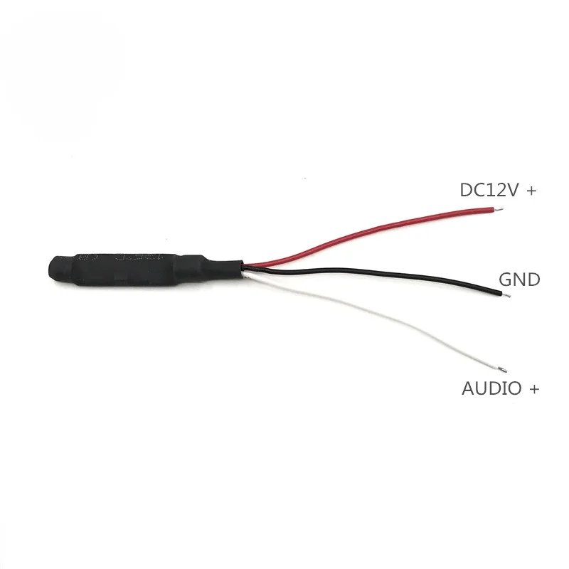 Microphone CCTV 6-12VDC extrêmement sensible, voix 514-up, collection de signaux audio aériens pour mini caméra FPV, système DVR