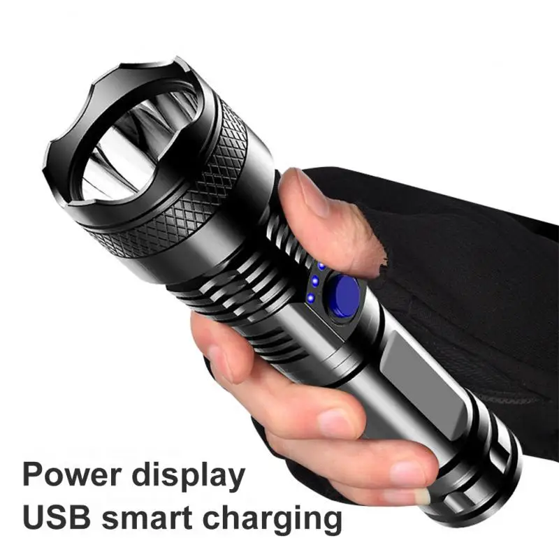 

High Power LED Flashlights Portable USB Rechargeable Torch Waterproof Camping Strong Light Long Range Lantern For Fishing Hiking