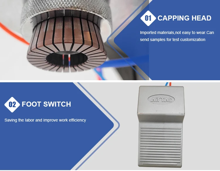 

KDM-LTX80 Pedal Switch Pneumatic Bottle Capping Machine for Production