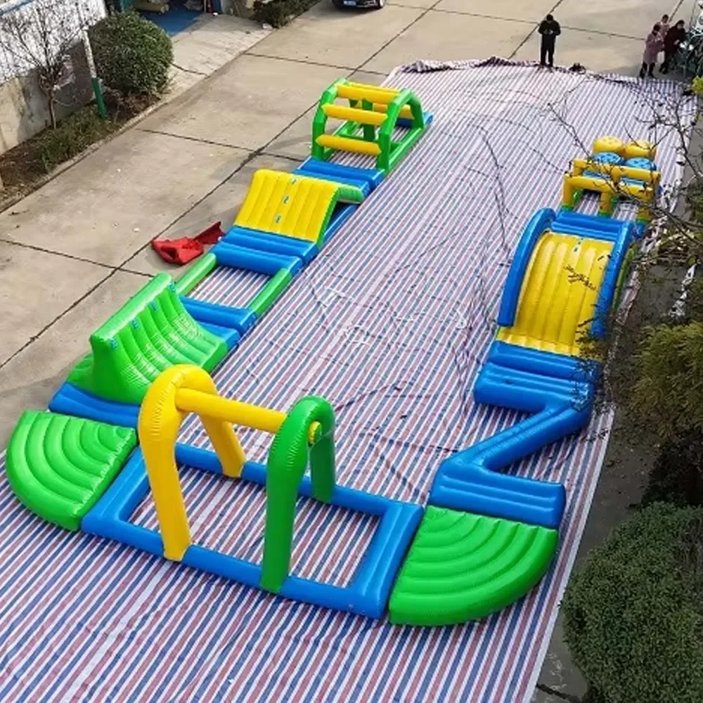 Customized Inflatable Obstacle Course Floating Ball Combination Amusement Climbing Floating Water Slide Inflatable Water Park