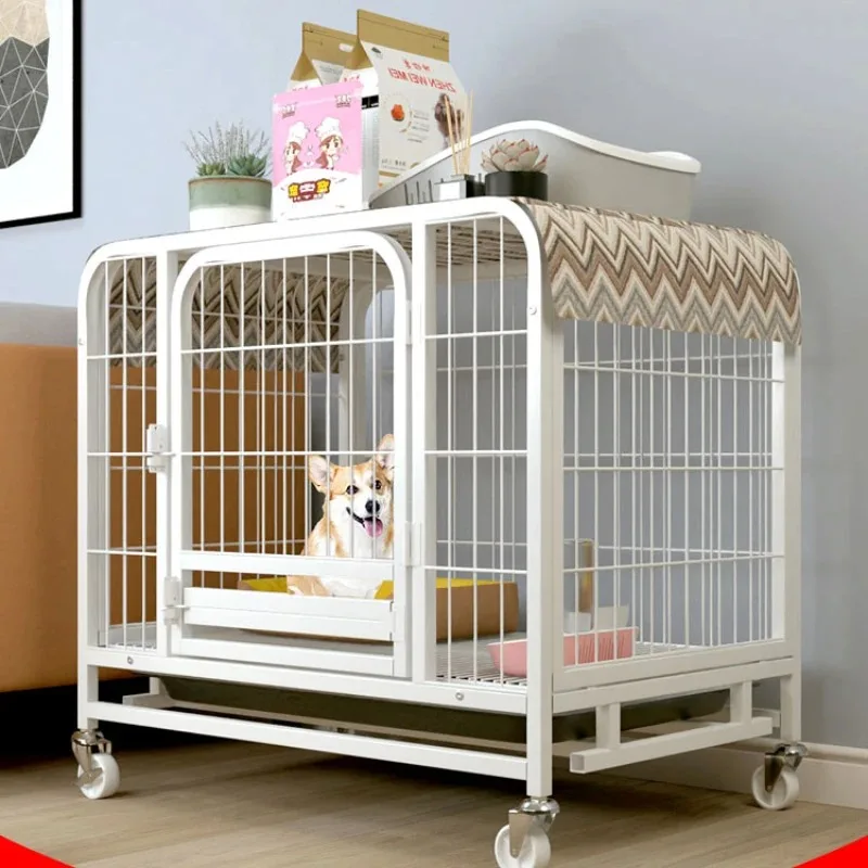 

Dog cage, medium-sized dog, small dog, indoor kennel with toilet, Teddy Corky dog house, large dog pet fence