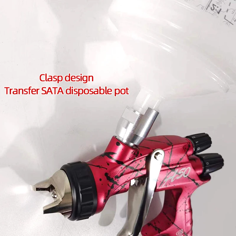 AVALON Spray Gun For SATA Adapter And Mix Cup Air Spray Gun With Quick-Connect Wash-Free Tank Paint Mixing Cup Paint Sprayer