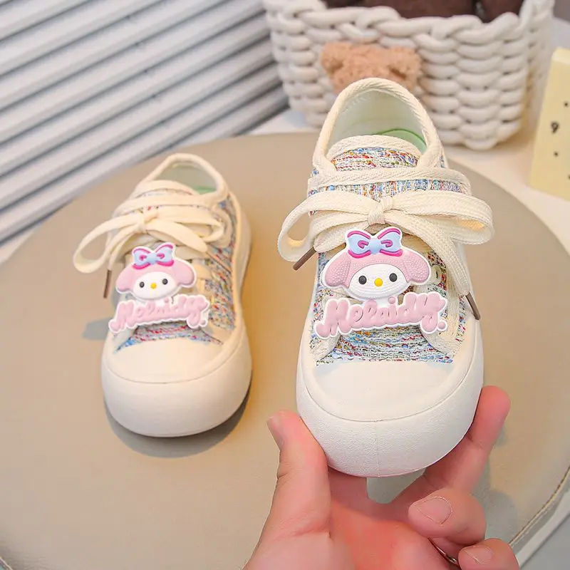 

Kawaii Sanrio студенческие милые кроссовки с героями мультфильмов, детские удобные кроссовки My Melody, противоскользящая обувь, подарок для детей