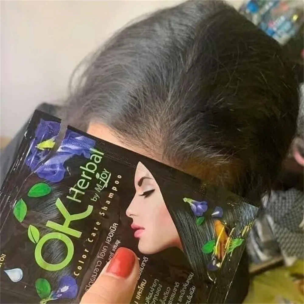 Thailand White Hair Dye Cream Natural Formula for Men Women Covers Gray Hair Black/Brown Long-Lasting Fade-Resistant