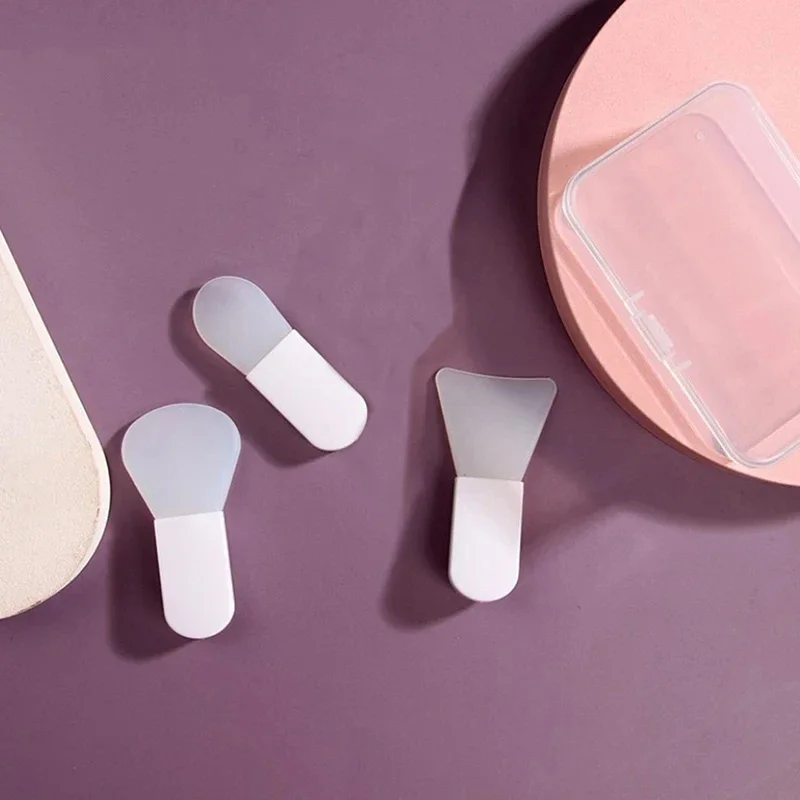 3 pçs silicone máscara facial escova rosto & creme para os olhos lama máscara aplicador raspador rosto limpar escovas viagem portátil ferramentas de cuidados com a pele