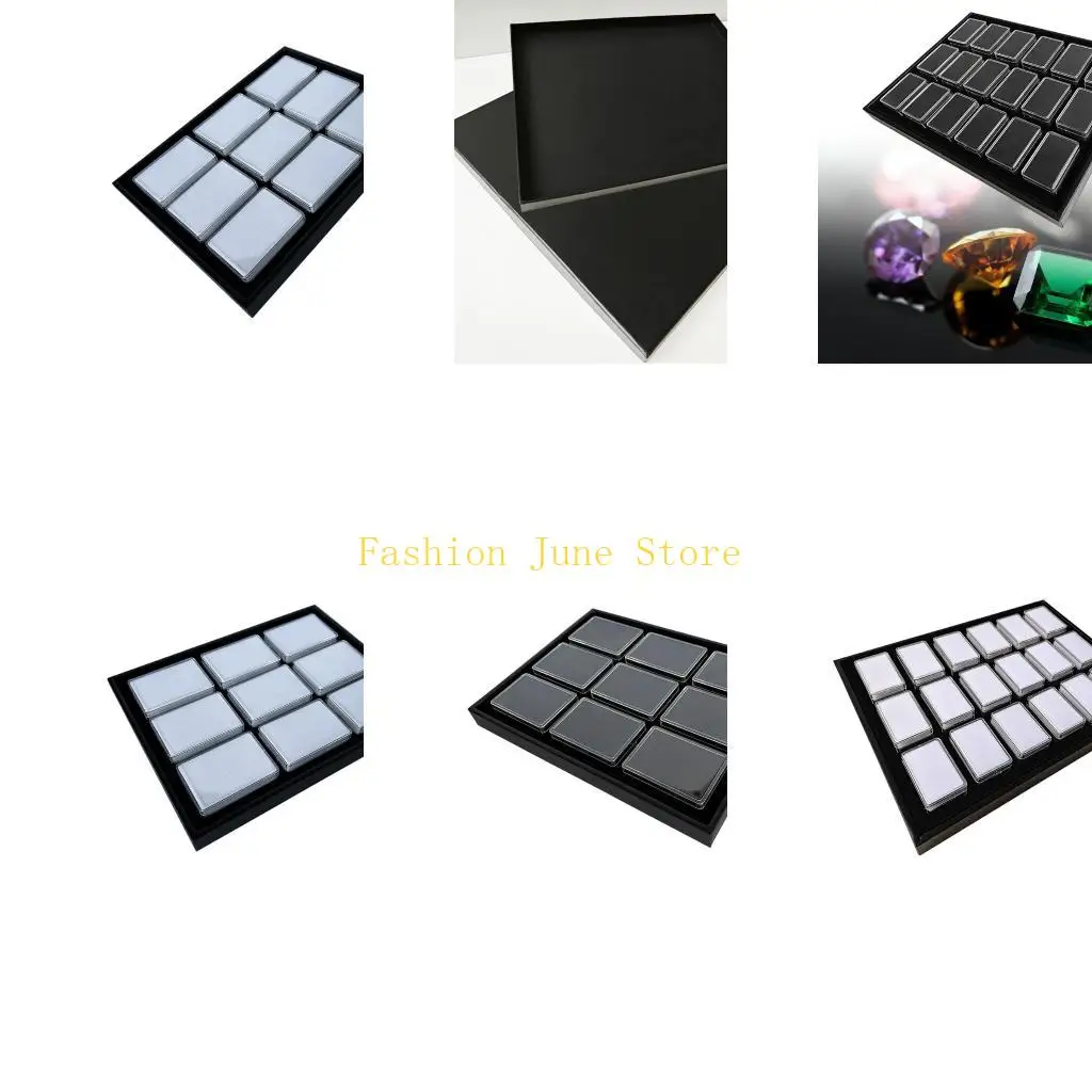 

N5KA Modern Vertical Jewelry Presentation Tray Waterproof Material And Sponge Padding For Secure Display